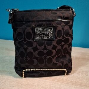 Coach Dark Brown Signature Crossbody Bag